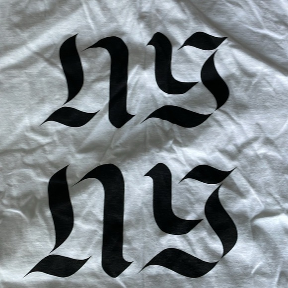 Saturdays New York City White Brand Tee Tshirt NY Script men size M - Picture 9 of 12